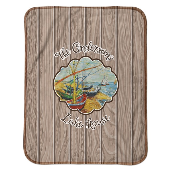 Lake House Baby Sherpa Blanket - Flat