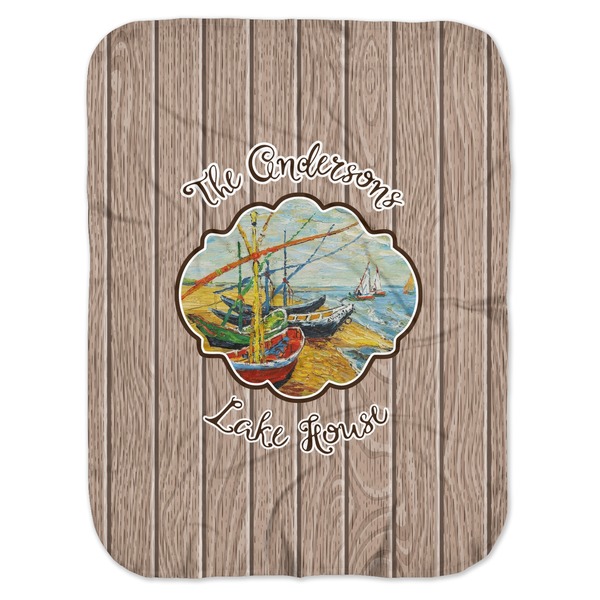 Custom Lake House Baby Swaddling Blanket (Personalized)