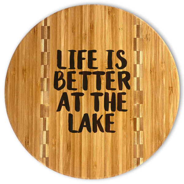 Custom Lake House Bamboo Cutting Board (Personalized)