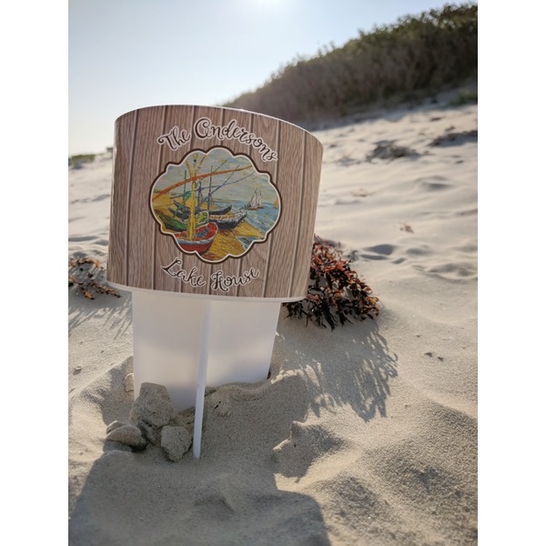 Lake House Beach Spiker white on beach with sand