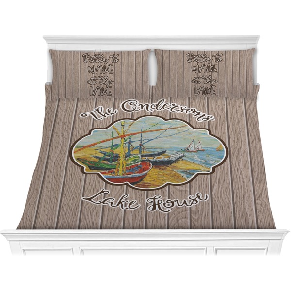 Custom Lake House Comforter Set - King (Personalized)