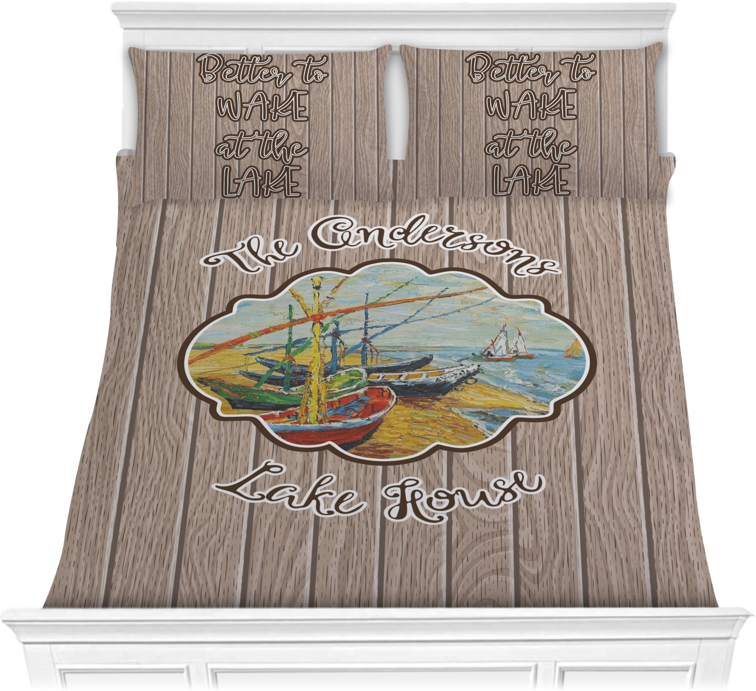 Custom Lake House Comforter Set Full / Queen (Personalized