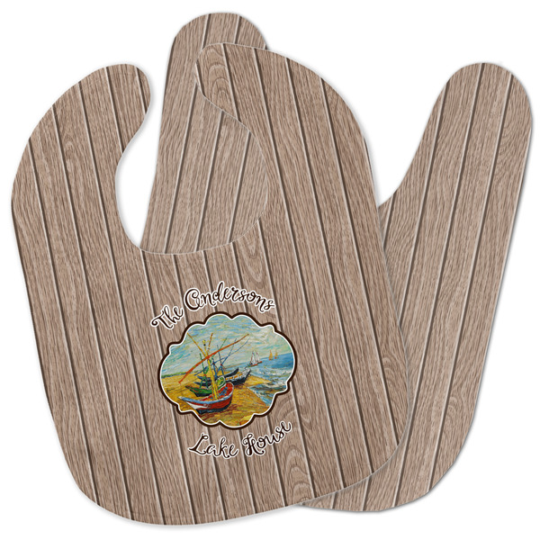 Custom Lake House Baby Bib w/ Name or Text