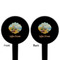 Lake House Black Plastic 4" Food Pick - Round - Double Sided - Front & Back