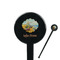 Lake House 7" Round Plastic Stir Sticks - Black - Double Sided (Personalized)