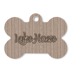 Lake House Bone Shaped Dog ID Tag (Personalized)