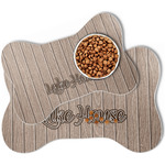 Lake House Bone Shaped Dog Food Mat (Personalized)