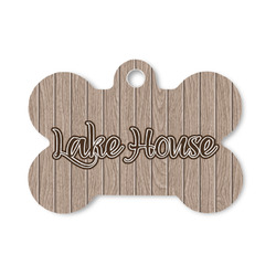 Lake House Bone Shaped Dog ID Tag - Small (Personalized)