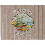 Lake House Woven Fabric Placemat - Twill w/ Name or Text