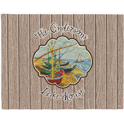 Lake House Woven Fabric Placemat - Twill w/ Name or Text