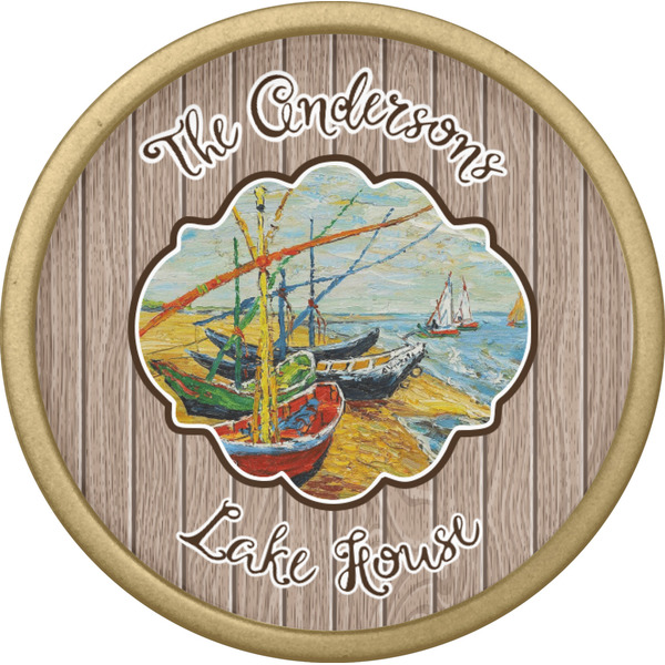 Lake House Cabinet Knob - Gold - Front