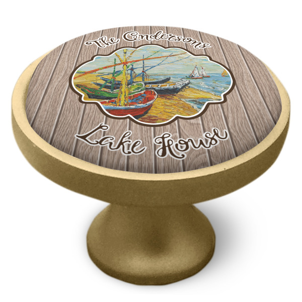 Lake House Cabinet Knob - Gold - Side