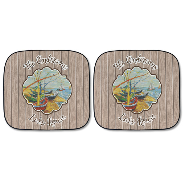 Lake House Car Sun Shades - FRONT