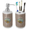 Lake House Ceramic Bathroom Accessories Set (Personalized)