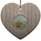 Lake House Ceramic Flat Ornament - Heart (Front)
