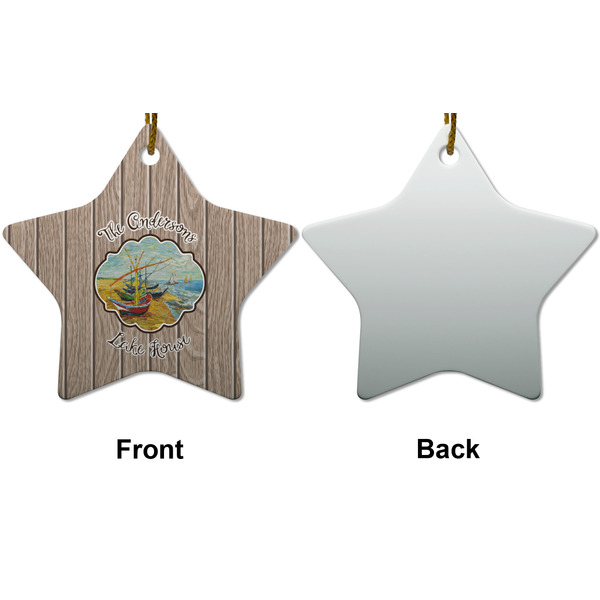 Lake House Ceramic Flat Ornament - Star Front & Back (APPROVAL)
