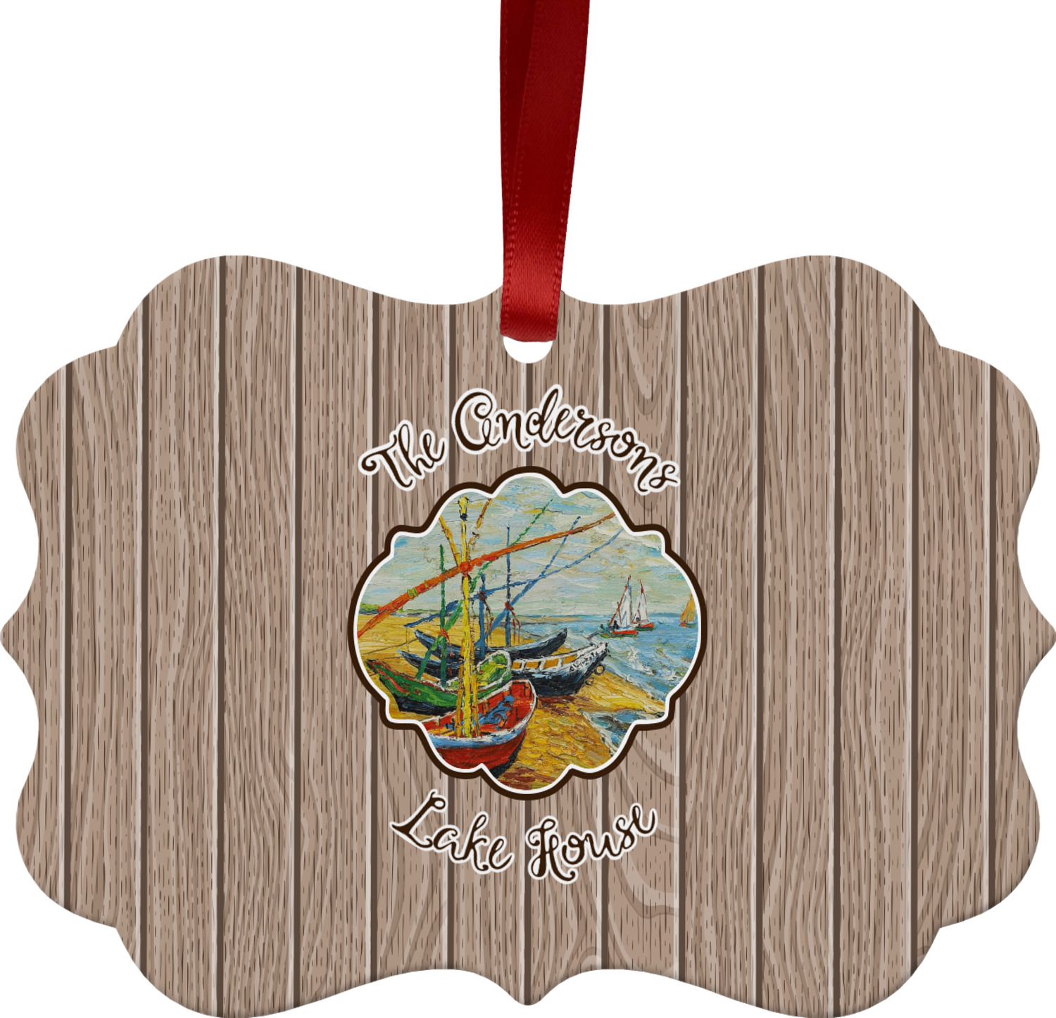 Lake House Ornament (Personalized) YouCustomizeIt