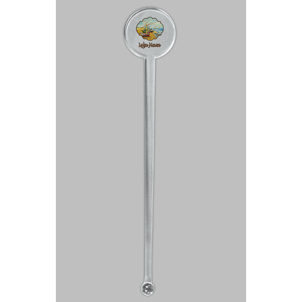 Lake House Clear Plastic 7" Stir Stick - Round - Single Stick