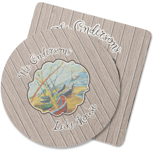 Custom Lake House Rubber Backed Coaster (Personalized)