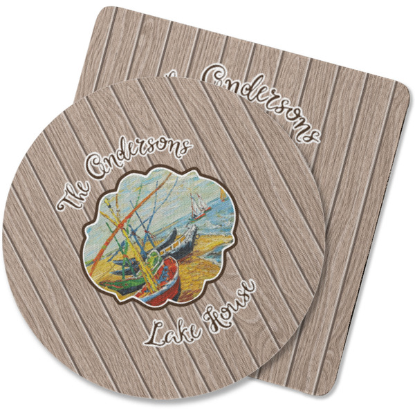 Custom Lake House Rubber Backed Coaster (Personalized)