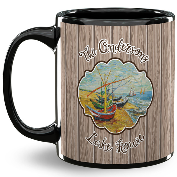 Custom Lake House 11 Oz Coffee Mug - Black (Personalized)