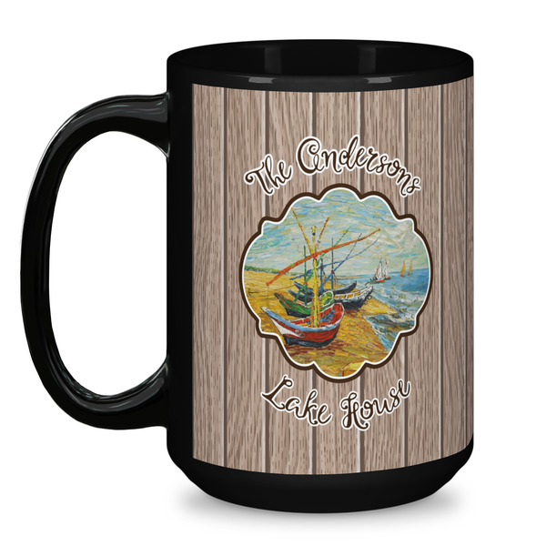 Lake House Coffee Mug - 15 oz - Black