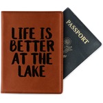 Lake House Passport Holder - Faux Leather - Single Sided (Personalized)
