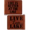 Lake House Cognac Leatherette Bifold Wallets - Front and Back