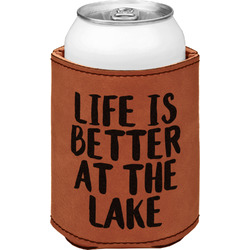 Lake House Leatherette Can Sleeve - Single Sided (Personalized)
