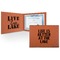 Lake House Cognac Leatherette Diploma / Certificate Holders - Front and Inside - Main