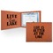Lake House Leatherette Certificate Holder - Front and Inside (Personalized)
