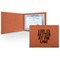 Lake House Cognac Leatherette Diploma / Certificate Holders - Front only - Main