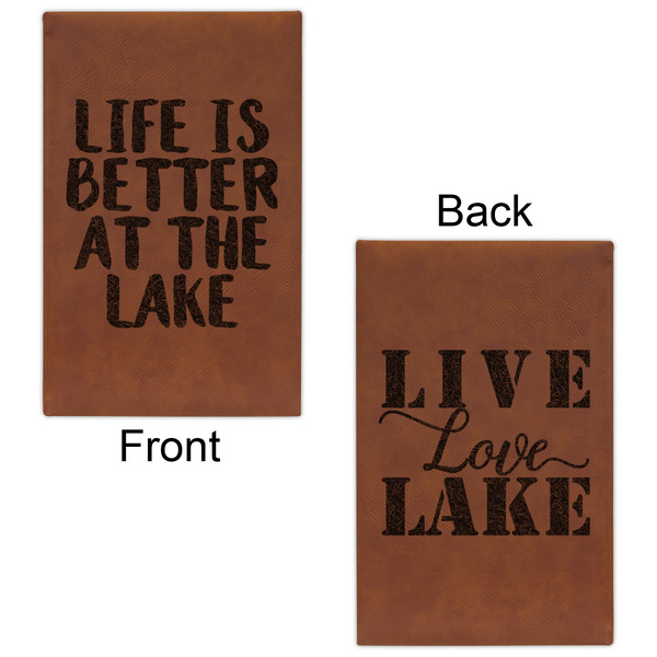Lake House Cognac Leatherette Journal - Double Sided - Apvl