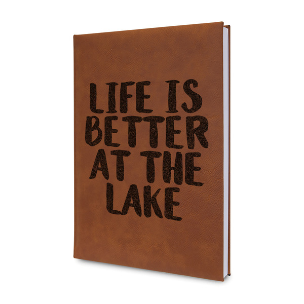 Custom Lake House Leatherette Journal - Double Sided (Personalized)