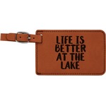 Lake House Leatherette Luggage Tag (Personalized)