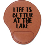 Lake House Leatherette Mouse Pad with Wrist Support (Personalized)