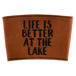 Lake House Leatherette Cup Sleeve (Personalized)