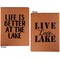 Lake House Cognac Leatherette Portfolios with Notepad - Large - Double Sided - Apvl
