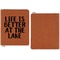 Lake House Cognac Leatherette Zipper Portfolios with Notepad - Single Sided - Apvl