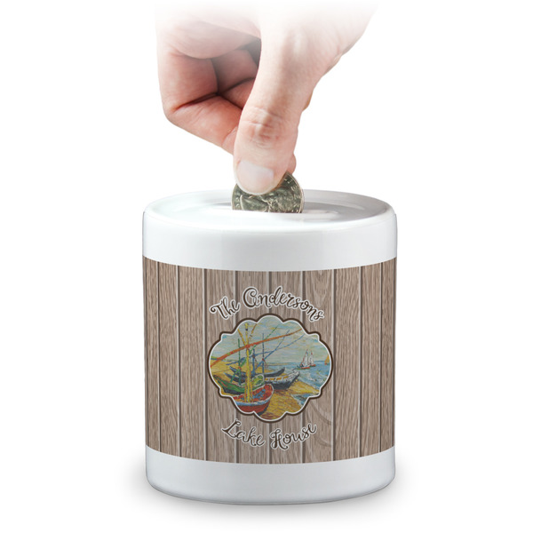 Custom Lake House Coin Bank (Personalized)