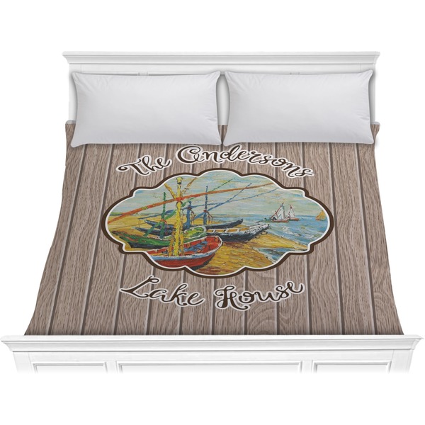 Custom Lake House Comforter - King (Personalized)