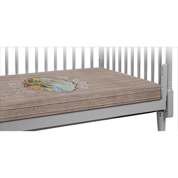 Custom Lake House Crib Fitted Sheet (Personalized)