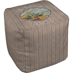 Lake House Cube Pouf Ottoman - 13" (Personalized)