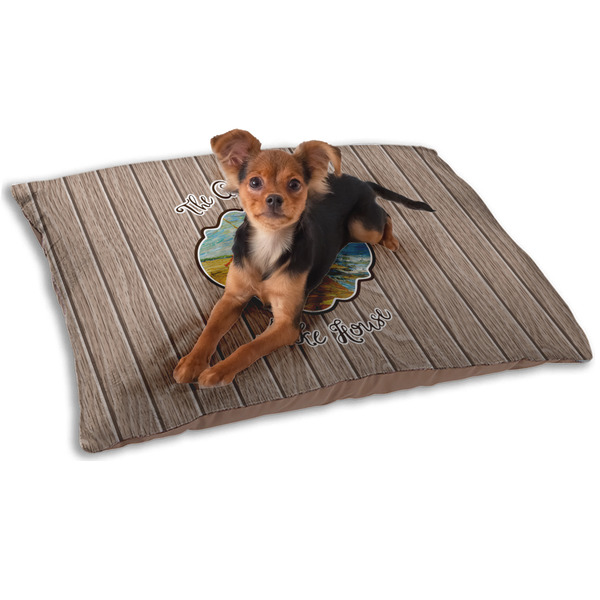 Custom Lake House Dog Bed - Small w/ Name or Text
