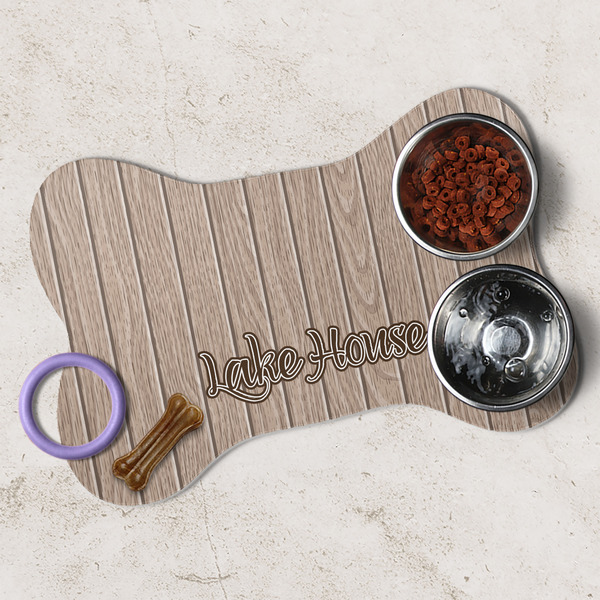 Lake House Dog Bone Shaped Mat Lifestyle