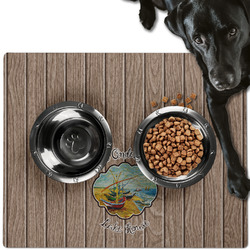 Lake House Dog Food Mat - Large w/ Name or Text