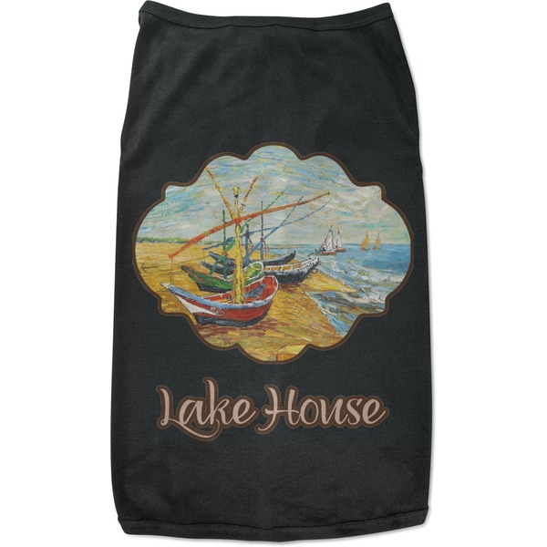 Custom Lake House Black Pet Shirt - L (Personalized)