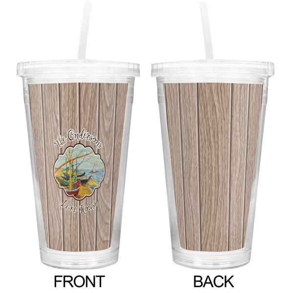 Lake House Double Wall Tumbler with Straw - Approval