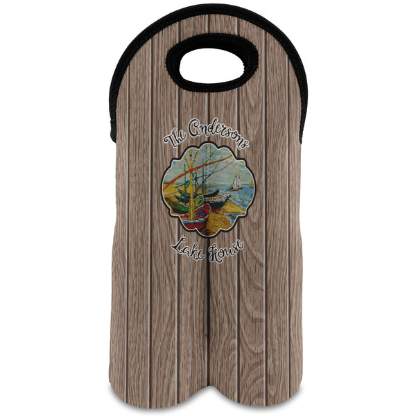 Custom Lake House Wine Tote Bag (2 Bottles) (Personalized)
