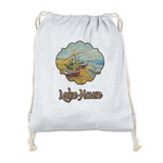 Lake House Drawstring Backpack - Sweatshirt Fleece - Double Sided (Personalized)